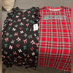 Joyspun Women’s Pajamas Set - Black and Red Plaid and bow print